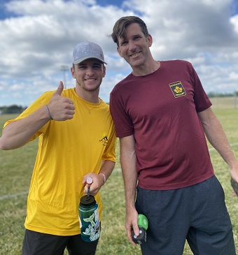 Simeon (left) with ICD Executive Director & Canadian Olympian, Chris Jarvis