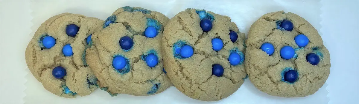 ! blue sixlet M&M cookies carb counted recipe for world diabetes day HERO - Copy (2)