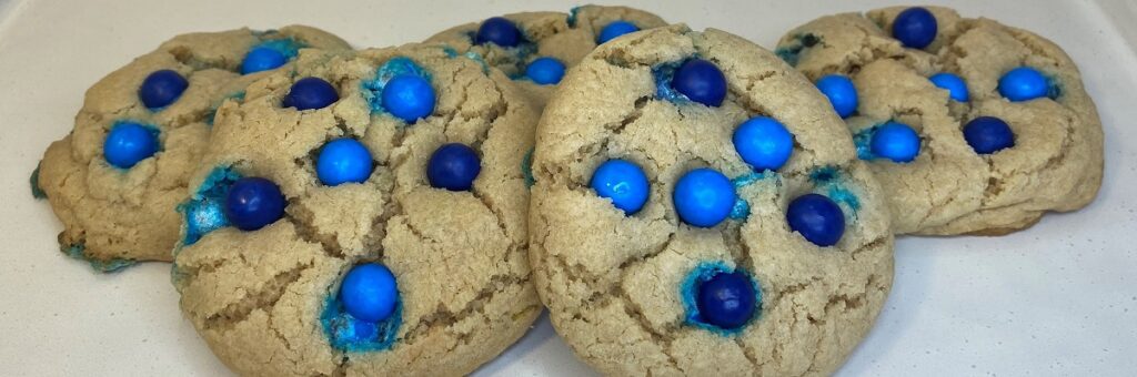 blue sixlet m&m cookies 1200x400
